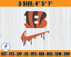 Cincinnati Bengals Nike Embroidery Design, Brand Embroidery, NFL Embroidery File, Logo Shirt 153