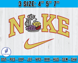 Nike Ratatouille Machine Embroidery, Remy Cooking Embroidedry File