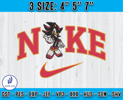 Nike Sonic Embroidery Design, Shadow the Hedgehog Embroidery