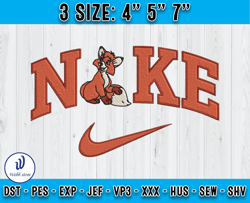 Nike and Tod Embroidery Design, Disney Embroidery, machine embroidery applique design