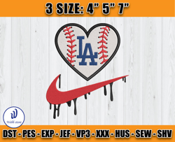 Dodgers Embroidery, Nike MLB Embroidery, Embroidery Machine file