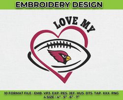 Cardinals Embroidery Designs, NFL Logo Embroidery, Machine Embroidery Pattern -02 by Hall