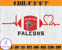 Atlanta Falcons Embroidery, NFL Falcons Embroidery, NFL Machine Embroidery Digital, 4 sizes Machine Emb Files-04-Hall