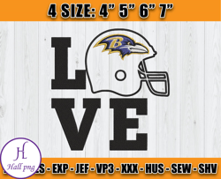 Ravens Embroidery, NFL Ravens Embroidery, NFL Machine Embroidery Digital, 4 sizes Machine Emb Files - 09 & Hall