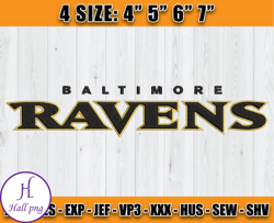Ravens Embroidery, NFL Ravens Embroidery, NFL Machine Embroidery Digital, 4 sizes Machine Emb Files -22 & Hall