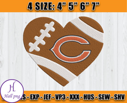 Chicago Bears Embroidery, NFL Girls Embroidery, NFL Machine Embroidery Digital, 4 sizes Machine Emb Files -14 Hall