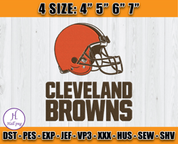 Browns Helmet Embroidery Design, Sport Embroidery, Nfl Embroidery, 4 sizes Machine Emb Files, D1- Hall