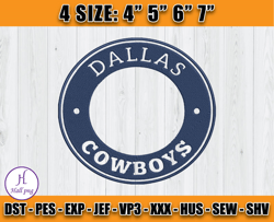 Dallas Cowboys Embroidery Design, Logo NFL Embroidery, Sport Embroidery, Embroidery Patterns, D34 - Hall