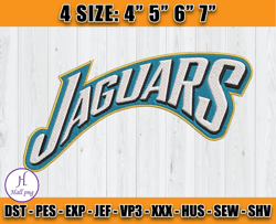jacksonville jaguars embroidery files, NFL Embroidery, Logo sport embroidery, Machine Embroidery Pattern, D12 - Hall