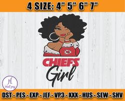 Kansas City Chiefs Embroidery, NFL Girl Embroidery, Chiefs Embroidery Design, Sport Embroidery, D2 - Hall