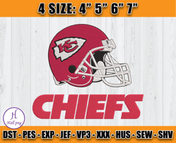 Kansas City Chiefs embroidery design, Chiefs embroidery, NFL embroidery design, logo sport embroidery, D10- Hall