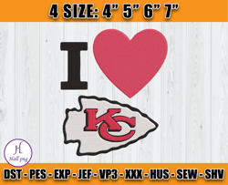 I Love Chiefs Embroidery Design, Chiefs Embroidery, Sport Embroidery, Football Embroidery Design, D28- Hall