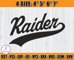 Las Vegas Raiders Logo Embroidery, Raiders Embroidery, NFL Sport Embroidery, Embroidery Design files
