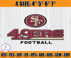 San Francisco 49ers Embroidery Designs, NFL Embroidery Designs, Digital Download, NFL 49ers Embroidery