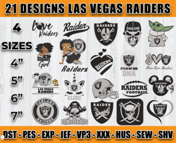 Las Vegas Raiders Football Logo Embroidery Bundle, Bundle NFL Logo Embroidery 17