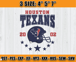 Houston Texans Football Embroidery Design, Brand Embroidery, NFL Embroidery File, Logo Shirt 54