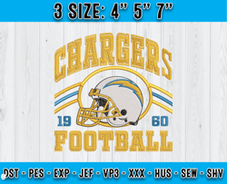 Los Angeles Chargers Football Embroidery Design, Brand Embroidery, NFL Embroidery File, Logo Shirt 91