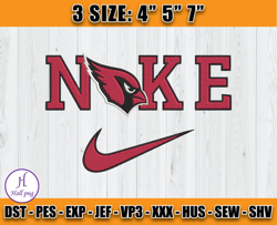 Arizona Cardinals Nike Embroidery Design, Brand Embroidery, NFL Embroidery File, Logo Shirt