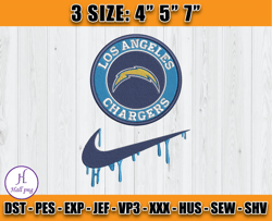 Los Angeles Chargers Nike Embroidery Design, Brand Embroidery, NFL Embroidery File, Logo Shirt 116