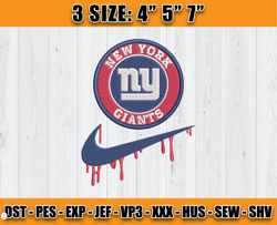 New York Giants Nike Embroidery Design, Brand Embroidery, NFL Embroidery File, Logo Shirt 131