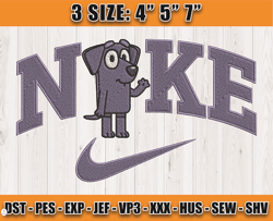 Nike X Lucky embroidery, Nike Cartoon embroidery, Bluey Character embroidery