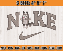 Nike X Bandit embroidery, Bluey Character embroidery, embroidery design file