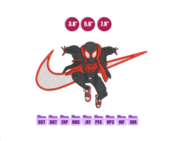 Nike Spider Man Anime Embroidery Design, Ni ke Anime Embroidery Designs 85