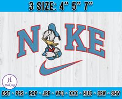 Nike X Donal embroidery, Donald Duck embroidery, Disney Character embroidery