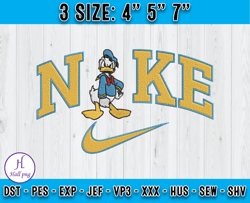 Nike X Donal embroidery, Donald Duck embroidery, Cartoon embroidery Design