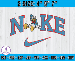 Nike X Donald Duck embroidery, Nike embroidery, machine embroidery applique design