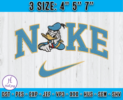 Nike X Donal angry embroidery, Donald Duck embroidery, Disney Character embroidery
