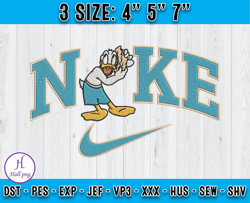Nike X Donald Duck embroidery, Cartoon Character embroidery, machine embroidery applique design