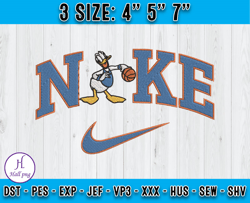 Nike X Donald Duck embroidery, Donal Character embroidery, Fashion embroidery