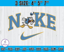 Nike X Donal embroidery, Donal Duck Character embroidery, machine embroidery patterns
