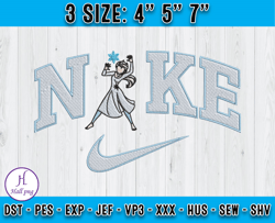 Nike x Elsa embroidery, Frozen Character embroidery, machine embroidery patterns