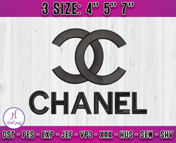 Chanel logo embroidery, logo fashion embroidery, machine embroidery patterns