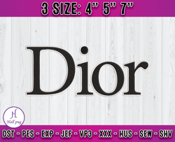 Dior logo embroidery, logo fashion embroidery, embroidery machine