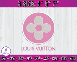 Louis Vuiton embroidery, LV logo fashion embroidery, embroidery machine