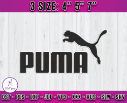 Puma embroidery, logo fashion embroidery, embroidery design file