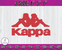 Kappa embroidery, logo fashion embroidery, embroidery File