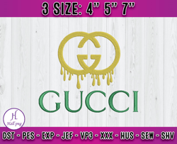 Gucci embroidery, logo brand embroidery, embroidery machine