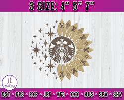 LV Starbucks embroidery, Starbucks embroidery, embroidery design file