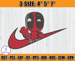 Deadpool Character Embroidery, Disney Embroidery, Embroidery pattern