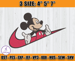 Mickey Embroidery, Disney Nike Mickey Mouse Embroidery