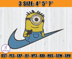 Nike Minion Embroidery, Jerry Minion Embroidery, Cartoon Inspired Embroidery