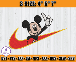 Nike Mickey Embroidery, Nike Disney Embroidery, Mickey Mouse Embroidery