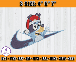 Cute Bluey Embroidery, Nike Disney Embroidery, Bluey Embroidery