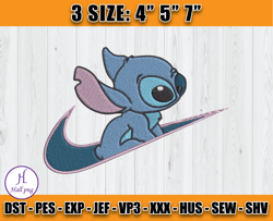 Disney Nike Embroidery, Lilo and Stitch Embroidery, Embroidery Machine file