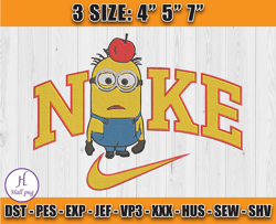 Nike Minions Jerry Embroidery, Minions Character Embroidery, Logo Brand Embroidery