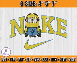 Nike Minions Mel Embroidery, Nike Disney Embroidery, Embroidery pattern